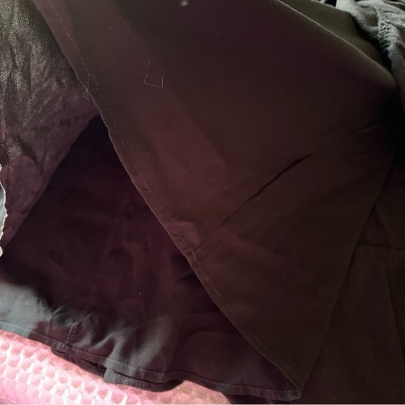 LULUS Darling Decision Black Linen Collared Tiered Mini Dress SIZE XL - Picture 9 of 11